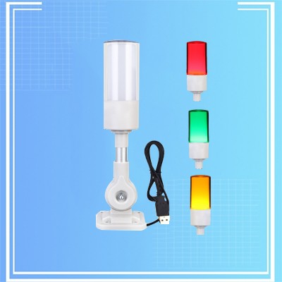 智能LED声光报警器 USB接口警示灯带蜂鸣器